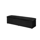 Calçadeira Baú Viúva Recamier 120 Cm Helena Suede Preto