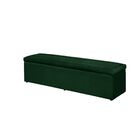 Calçadeira Baú Viúva Recamier 120 Cm Helena Suede Verde