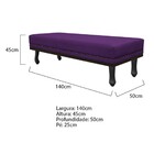 Calçadeira Casal Orlando P02 140 Cm Para Cama Box Suede - Ama