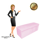 Calçadeira Clean 100 Cm Suede Rosa Bebê D'rossi