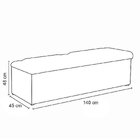 Calçadeira Com Baú Estofada Casal Romie 140 Cm Amassado Preto