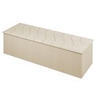 Calçadeira Com Baú Estofado Istambul Dobuê Bege 1,60m Suede