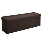 Calçadeira Com Baú Londres 195 Cm Suede Marrom D'rossi