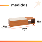 Calçadeira Com Baú Para Quarto Casal Veludo Malaga Madeirado