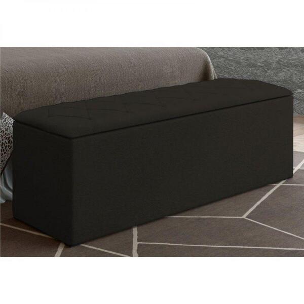 Calçadeira Com Baú Paris 100 Cm Suede Amassado Chocolate