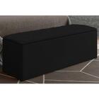 Calçadeira Com Baú Paris 140 Cm Suede Amassado Preto Drossi