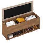 Calçadeira Com Sapateira Casal Castanho Bege