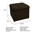 Calçadeira Copenhague 100 Cm Solteiro Corano Marrom - Amarena