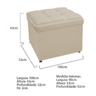 Calçadeira Copenhague 100 Cm Solteiro Suede Bege - Amarena Mó