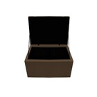 Calçadeira Copenhague 100 Cm Solteiro Suede Marrom - Amarena