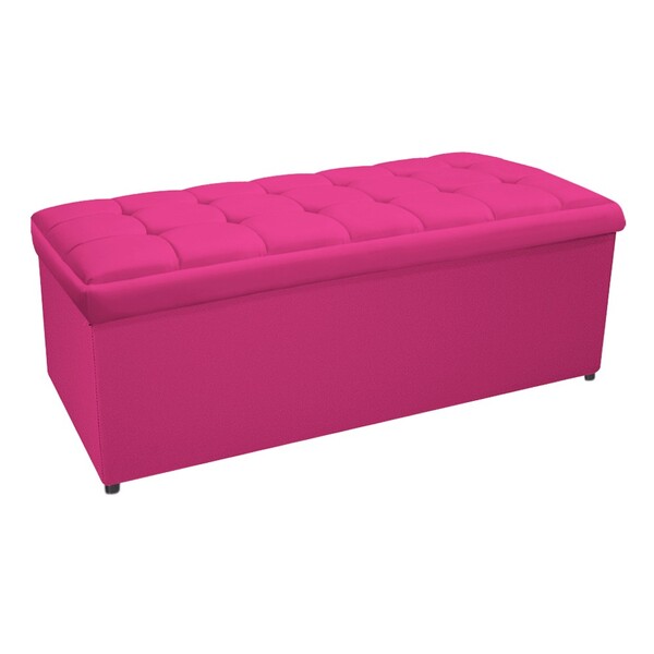 Calçadeira Copenhague 140 Cm Casal Suede Pink - Amarena Móveis