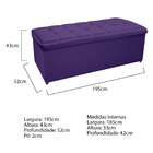 Calçadeira Copenhague 195 Cm King Size Corano Roxo - Amarena