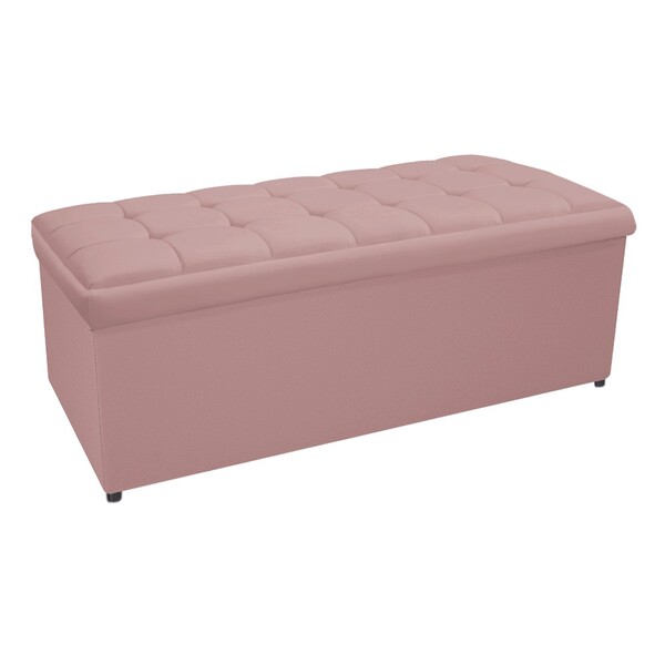Calçadeira Copenhague 195 Cm King Size Suede Rosê - Amarena M