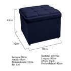 Calçadeira Copenhague 90 Cm Solteiro Corano Azul Marinho - Am