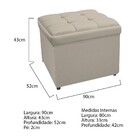 Calçadeira Copenhague 90 Cm Solteiro Corano Bege - Amarena Mó