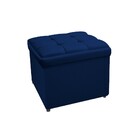 Calçadeira Copenhague 90 Cm Solteiro Suede Azul Marinho - Ama
