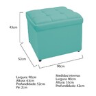 Calçadeira Copenhague 90 Cm Solteiro Suede Azul Tiffany - Ama