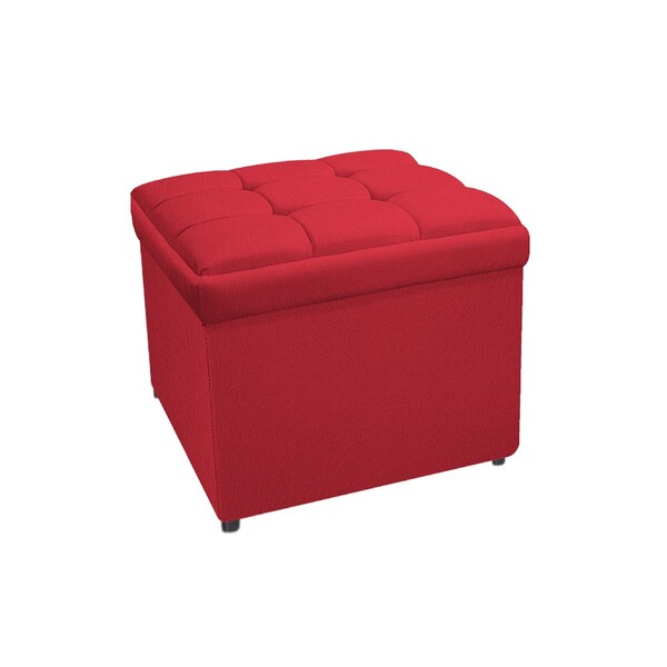 Calçadeira Copenhague 90 Cm Solteiro Suede Vermelho - Amarena