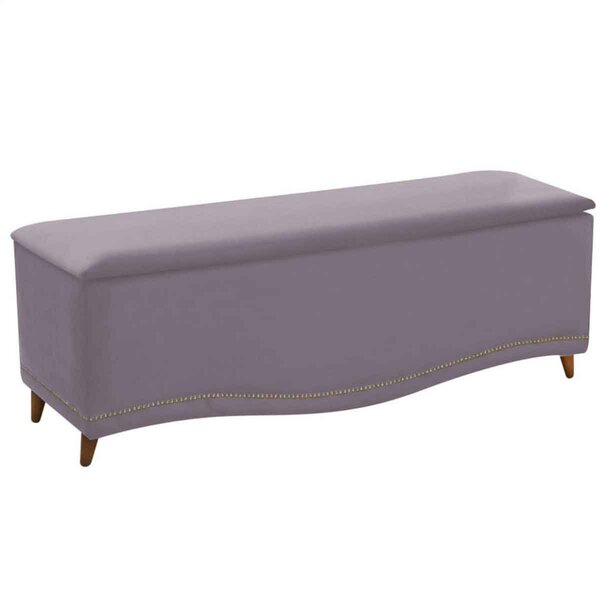 Calçadeira Estofada Com Baú E Taxas Queen Balinza 160 Cm Rose