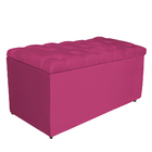 Calçadeira Estofada Liverpool 100 Cm Solteiro Suede Pink - Am