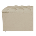 Calçadeira Estofada Liverpool 140 Cm Casal Corano Bege - Amar