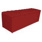 Calçadeira Estofada Liverpool 140 Cm Casal Corano Vermelho -