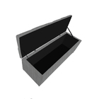 Calçadeira Estofada Liverpool 140 Cm Casal Linho Chumbo - Ama