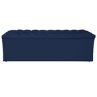 Calçadeira Estofada Liverpool 140 Cm Casal Suede Azul Marinho