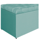 Calçadeira Estofada Liverpool 140 Cm Casal Suede Azul Tiffany