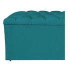 Calçadeira Estofada Liverpool 140 Cm Casal Suede Azul Turques