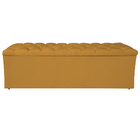 Calçadeira Estofada Liverpool 140 Cm Casal Suede Mostarda - A