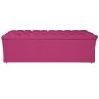 Calçadeira Estofada Liverpool 140 Cm Casal Suede Pink - Doce
