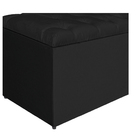 Calçadeira Estofada Liverpool 140 Cm Casal Suede Preto - Doce