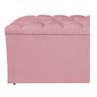 Calçadeira Estofada Liverpool 140 Cm Casal Suede Rosa Bebê -