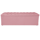Calçadeira Estofada Liverpool 140 Cm Casal Suede Rosa Bebê -