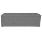 Calçadeira Estofada Liverpool 160 Cm Queen Size Linho Chumbo