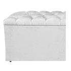 Calçadeira Estofada Liverpool 160 Cm Queen Size Suede Branco
