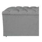 Calçadeira Estofada Liverpool 160 Cm Queen Size Suede Cinza -