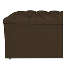 Calçadeira Estofada Liverpool 160 Cm Queen Size Suede Marrom