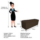 Calçadeira Estofada Liverpool 160 Cm Queen Size Suede Marrom