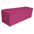 Calçadeira Estofada Liverpool 160 Cm Queen Size Suede Pink -