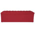 Calçadeira Estofada Liverpool 160 Cm Queen Size Suede Vermelh
