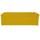 Calçadeira Estofada Liverpool 195 Cm King Size Corano Amarelo