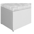 Calçadeira Estofada Liverpool 195 Cm King Size Suede Branco -