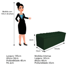 Calçadeira Estofada Liverpool 195 Cm King Size Suede Verde -