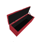 Calçadeira Estofada Liverpool 195 Cm King Size Suede Vermelho