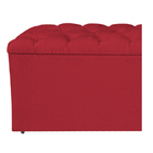 Calçadeira Estofada Liverpool 195 Cm King Size Suede Vermelho