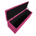 Calçadeira Estofada Liverpool 90 Cm Solteiro Suede Pink - Ama