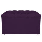 Calçadeira Estofada Liverpool 90 Cm Solteiro Suede Roxo - Ama