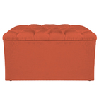 Calçadeira Estofada Liverpool 90 Cm Solteiro Suede Terracota